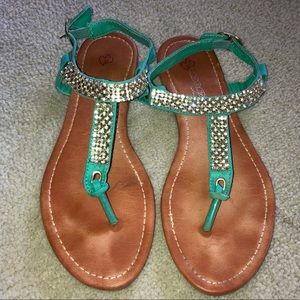 Teal sandals